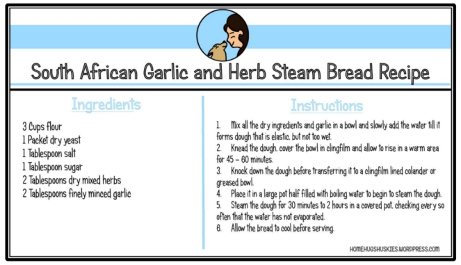 South African Garlic and Herb Steam Bread Recipe Card .jpg